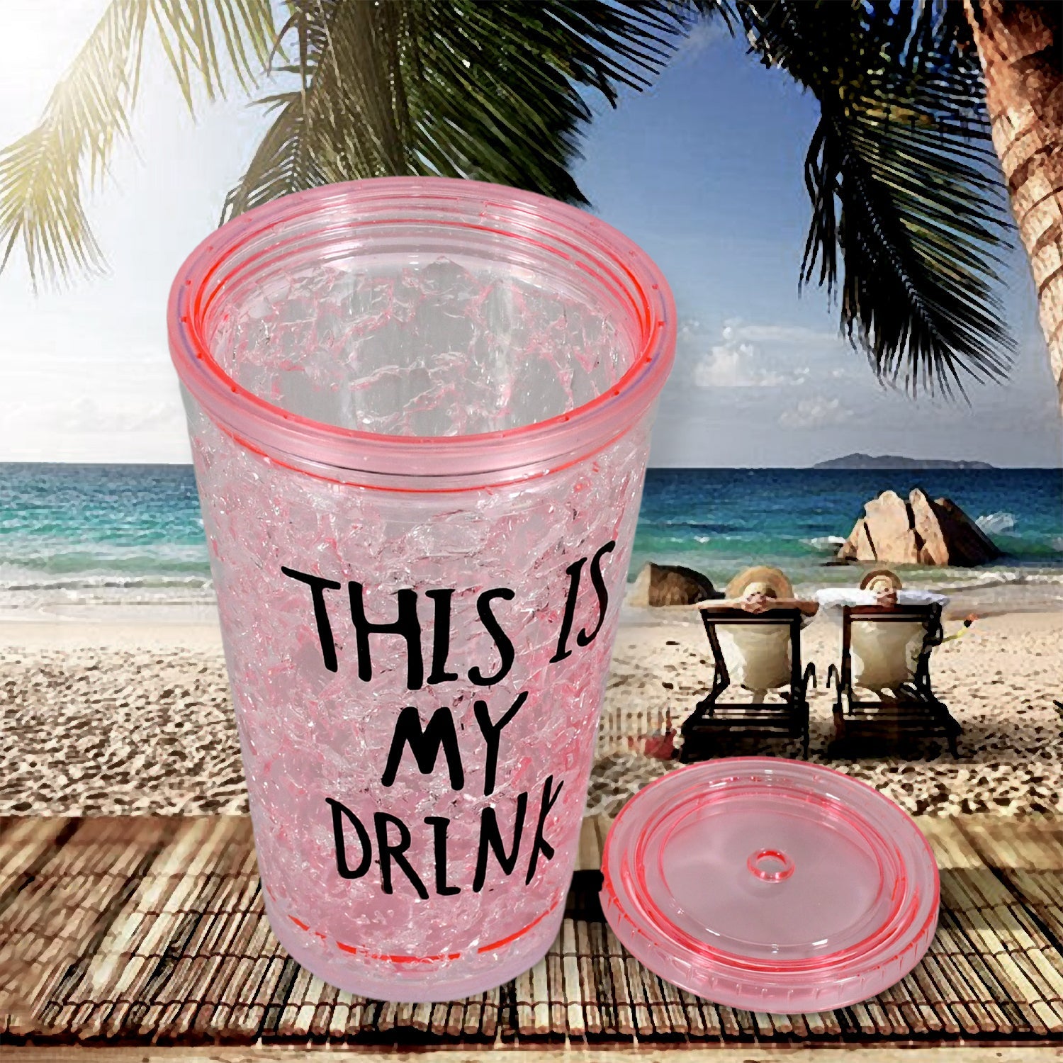 12694 Plastic Creative Cold Drink Cup, Reusable Tea Coffee Tumbler with Lid and Straw, Double Wall Plastic Drinking Sport Bottle, Travel Tumbler 12694 Plastic Creative Cold Drink Cup, Reusable Tea Coffee Tumbler with Lid and Straw, Double Wall Plastic Drinking Sport Bottle, Travel Tumbler